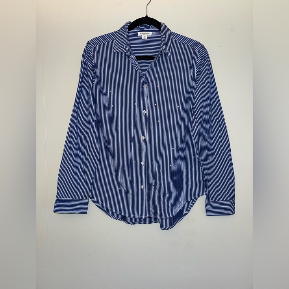 BEACHLUNCHLOUNGE women’s Kenna Pearly Bead Shirt sz S ✨